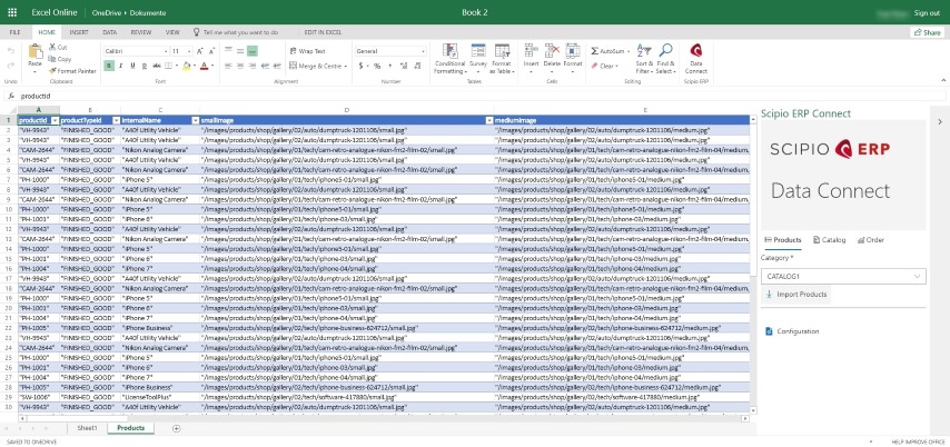 Scipio ERP Excel Add-In