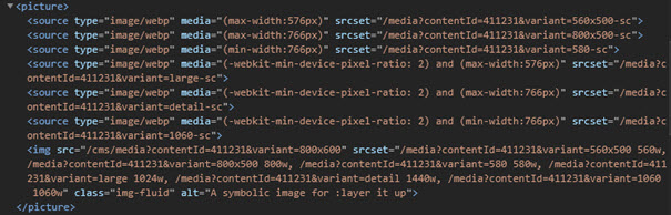 Source code of picture tag